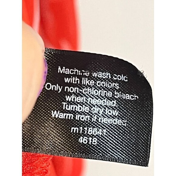 Lane Bryant Top Women 18 Red Sheer Circle Twee Festive Mature Classic Preppy 80s - Picture 13 of 15